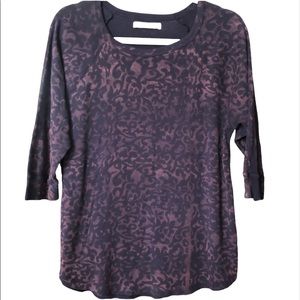 Translation 100% Cotton Soft Knit Pullover Paisley Print Top XL